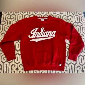 Russell Athletic Indiana Hoosiers Red Crewneck Sweater